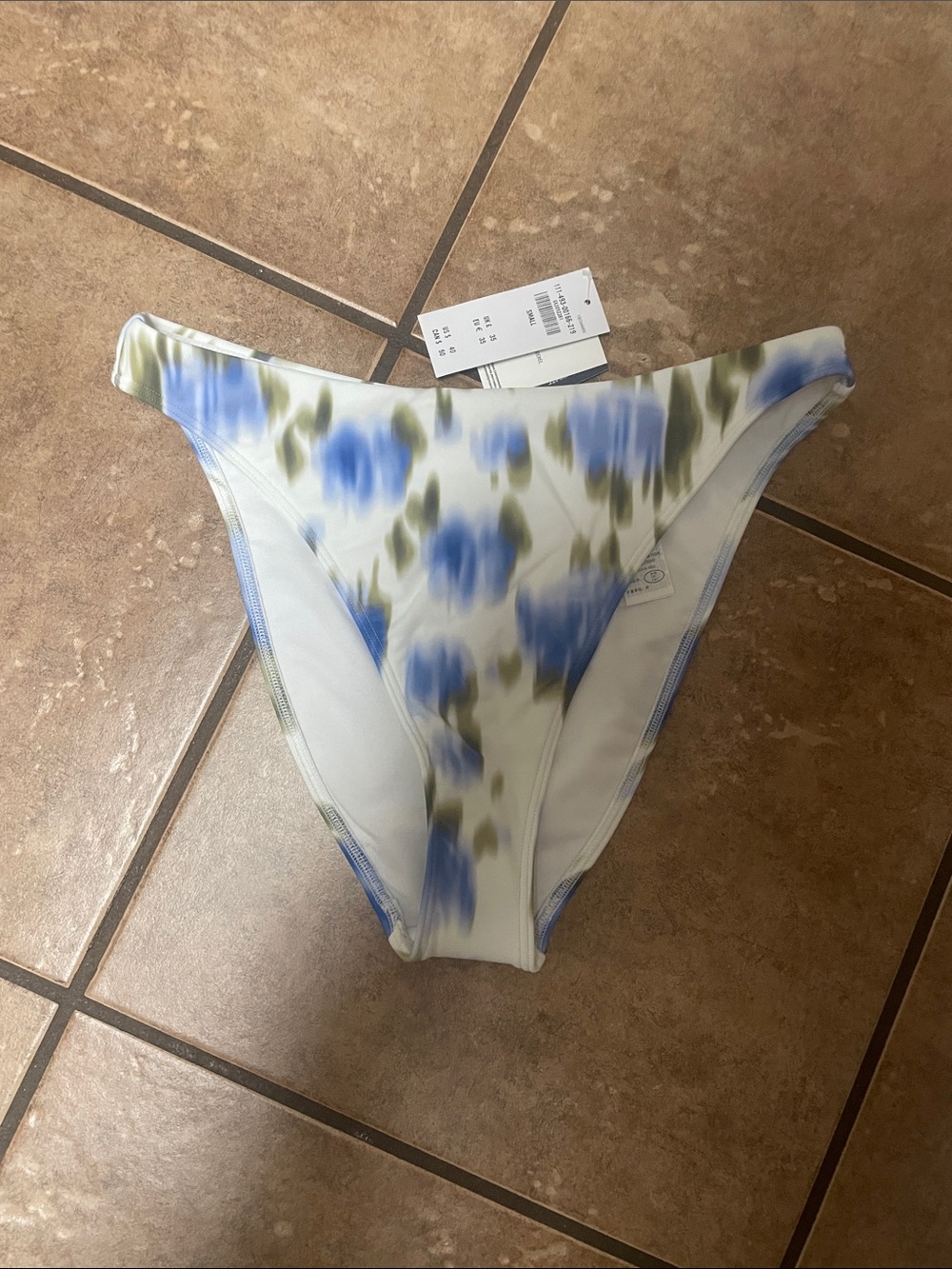 Abercrombie & Fitch Blue & Olive Floral Bikini Bottom NWT